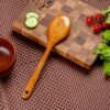 Кулинарная ложка из дерева широкая, длина 31 см