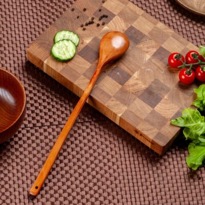 Деревянная ложка для кухни, длина 34 см