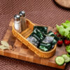 Корзина плетеная для сервировки и хранения, 24х9х4 см, овальная