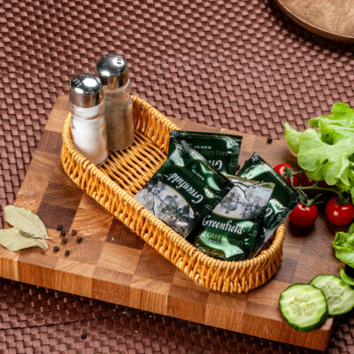 Корзина плетеная для сервировки и хранения, 24х9х4 см, овальная